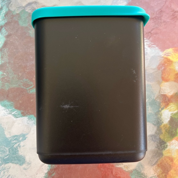 Tupperware Neo 4 Compartment Divided Storage Kitchen Tidy Pot Black Turquoise - Picture 4 of 7